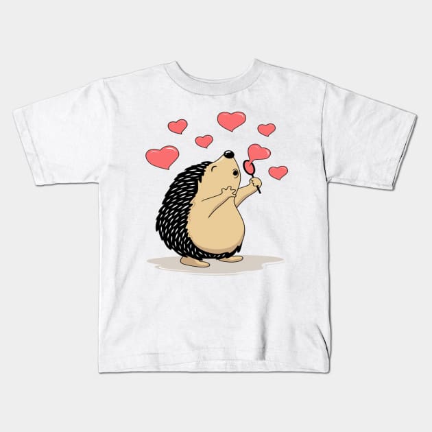 Cute Hedgehog T-Shirt Kids T-Shirt by printydollars